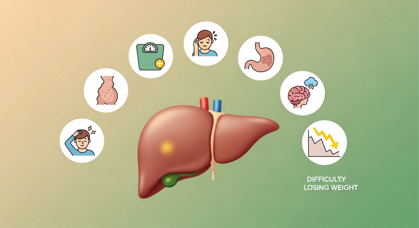 7 Signs Your Sluggish Liver Causes Weight Gain