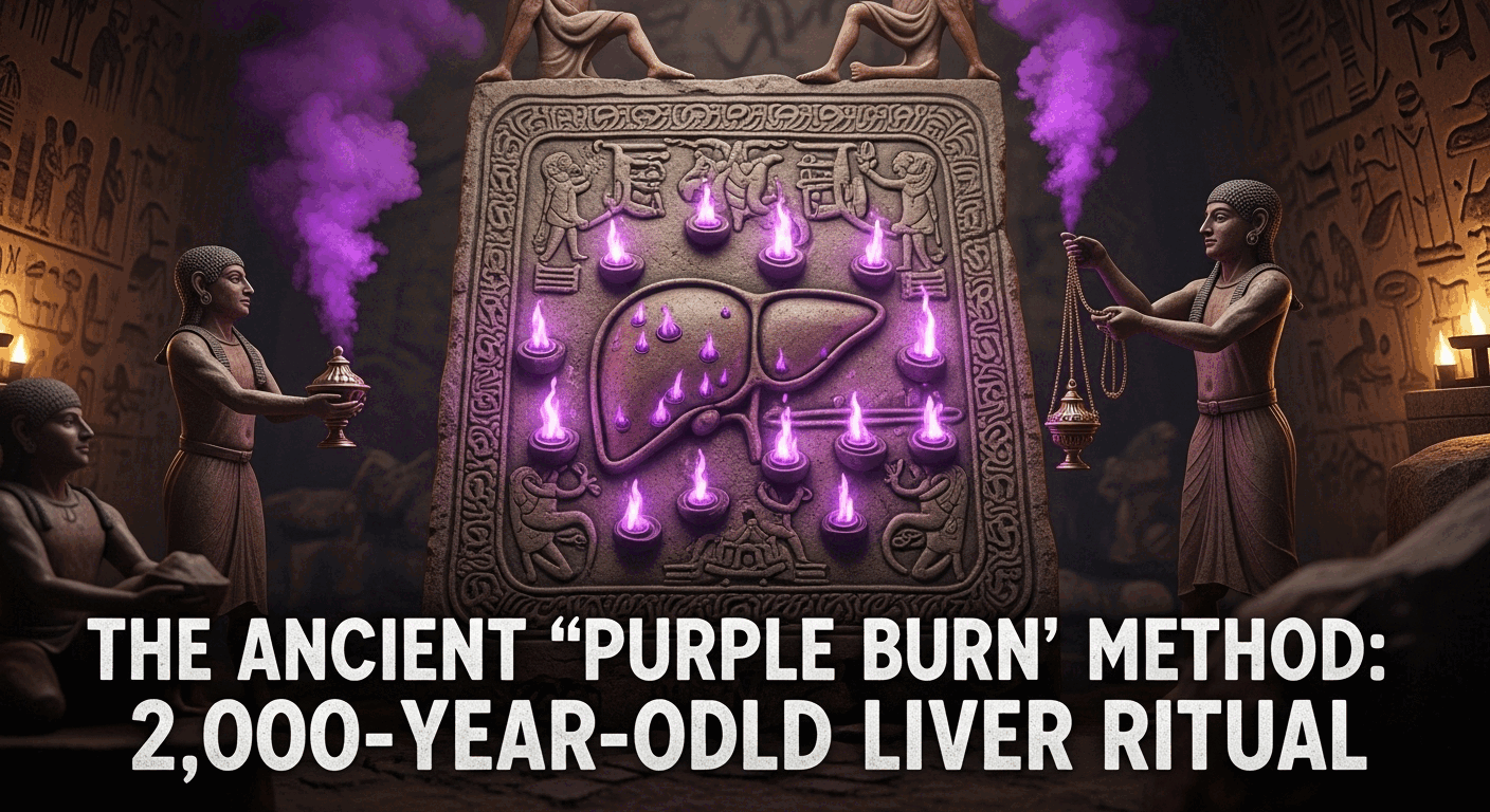 The Ancient Purple Burn Method: 2,000-Year-Old Liver Ritual